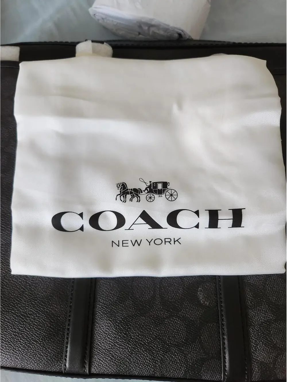 COACH Signature Metropolitan Slim Brief, Black/Charcoal, One Size